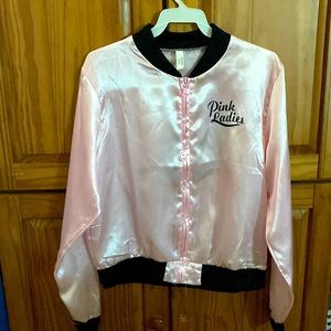 Pink Ladies Satin Jacket Size Adult Standard Med/Large Juniors